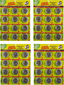 Brite Guard Stainless Steel Multipurpose Scrubber (Grey, 48-Piece)