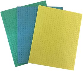 Brite Guard Cellulose Cleaning Sponge Mop (16 x 20 x 0.4 cm, Multicolour) - Pack of 3