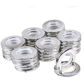 Valtellina set of 50 silver curtain rings