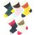 Neska Moda Baby Girls 5 Pair Multicolor Cotton Polka Dot Ankle Length Socks For 1 To 3 Years-SK656