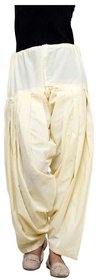 Fashionable Cliq Women's Cotton Traditional Patiala Salwar Off White Free Size