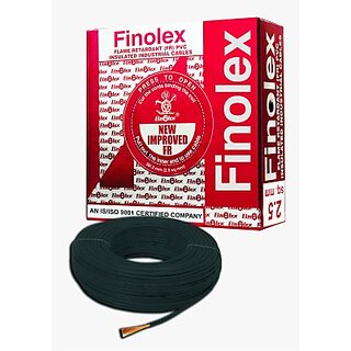 KEZIPL Finolex FR PVC, PVC 2.5 sq/mm Black 90 m Wire(Black)