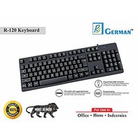 r3 german r 120 Wired USB Keyboard for Desktop Black