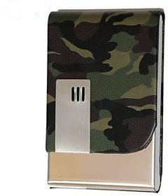 Samm and Moody Stainless Steel Army Green 1 Flip ATM/Visting Card Holder