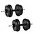 SPORTO FITNESS Leather 30 Kg Weight Plates, 5 and 3 ft Rod, 2 D.Rods Home Gym Equipments with Dumbbell Set