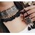 Samm and Moody Silver Oxidized Black Choker Set with Earings