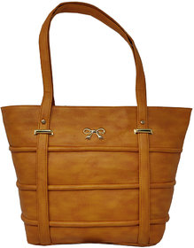 RISH Plain Solid Texture Pattern Handbag for Women - Orange