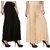 Women's Stretchy Lycra Wide Leg Palazzo Pants Pack of 2 Free Size