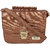 RISH Textured Small Size Party Sling Bag for Women - Brown