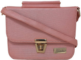 RISH Textured Small Size Party Sling Bag for Women - Pink