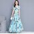 Raabta Sky Blue Graphic Print Dress