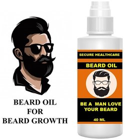 Secure Healthcare Beard  Moustache oil 40ml  ( Pack of 1 )