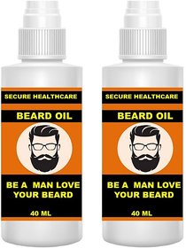 Secure Healthcare Beard  Moustache oil 80ml  ( Pack of 2 )
