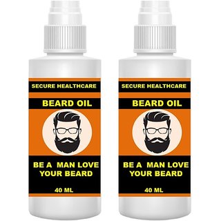Secure Healthcare Beard  Moustache oil 80ml  ( Pack of 2 )