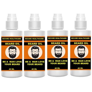 Secure Healthcare Beard  Moustache oil 160ml  ( Pack of 4 )