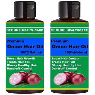                       Secure Healthcare Onion Hair Oil - Oils For Hair Regrowth 200ml ( Pack of 2)                                              