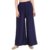 Fashionable Cliq Women's Rayon Solid Palazzo Ethnic Pants  Navy Blue Free Size