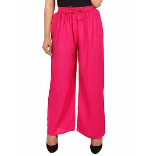 women palazzo pink color