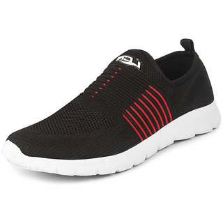 Lancer Men's Black Red Sports Walking Shoes