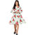 Saadhvi Cream Crepe Floral Print Western Wear Dress