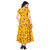 Today Deal Yellow Crepe Floral Print Stitched Gown