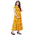 Today Deal Yellow Crepe Floral Print Stitched Gown