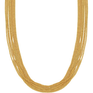                       MissMister Micron Gold 10 Strand 24 Inch necklace Women                                              