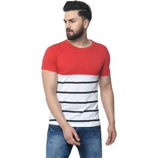 Odoky Multicolor Round Neck T-Shirts For Men