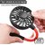 esportic Design Wearable Cooler Fan Portable Mini Fan with USB Battery Rechargeable(black)