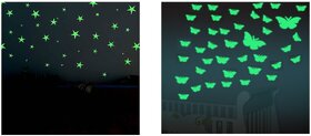 50 Nos. Of Night Glowing Stars And 40 Nos. Of Night Glowing Butterflies For