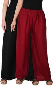 women palazzo pack of -2