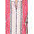 Rocca Women Printed Frontslit Calf Long Kurta (Off White, Pink)