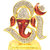 GA Metal Lord Ganesh Car Dashboard Idol color Golden (Tape Included To Stick) a2