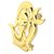 GA Metal Lord Ganesh Car Dashboard Idol color Golden (Tape Included To Stick) a7