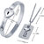 Silver Shine Classic Design Heart Lock And Key Couple Bracelet Set For Couples Men And Women