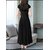 Westchic Black Plain A Line Dress For Women