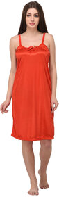 You Forever Red Satin Women Nighty