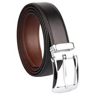 Samm and Moody Genuine Leather Reversible Formal Black Brown Belt for Men (Size 28-36 Cut to fit)