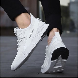 Buy Men's Breathable White Color Casual 