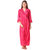 Reposey Women's Satin Nighty with Robe Set of 2 pcs (Color-Pink)