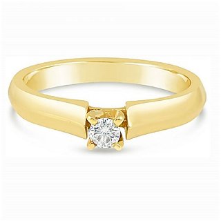                       Natural Diamond Stone Ring Original & unheated Gold Plated American Diamond Ring For Unisex                                              