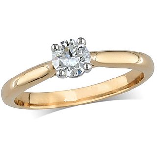                       Precious Stone American Diamond Ring Lab Certified  Original Stone Finger Ring In Gold Plating By CEYLONMINE                                              