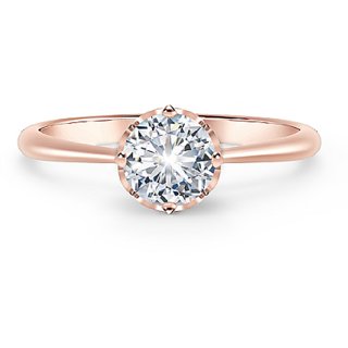                       Original Diamond Gold Plated Ring Effective  Certified Stone American White Diamond Ring By CEYLONMINE                                              