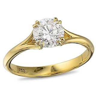                       American Diamond Stone Finger Ring unheated  Lab Certified Diamond gold Plated Ring For Fashion  Astrology purpose                                              