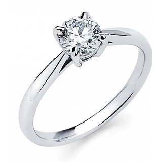                       Diamond Stone Ring In Silver Precious  Lab Certified Stone American diamond Ring For Unisex By CEYLONMINE                                              