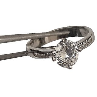                       CEYLONMINE-Diamond Stone Ring Original & Precious & Effective Stone American Diamond Silver Ring                                              