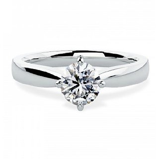                       CEYLONMINE- American Diamond Silver Designer Finger Ring Precious & effective Gemstone Ring For Unisex                                              