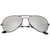 David Martin Silver Mirrored lens Unisex Aviator Sunglasses Pack Of -1