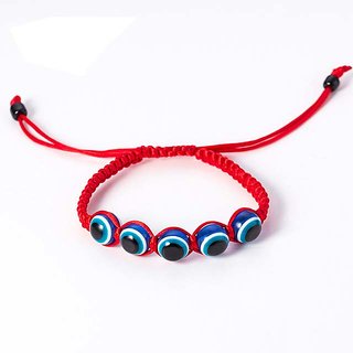 Yuvi Shoppe Blue Glass Evil Eye of Protection Bracelet - Adustable size Yuvi Shoppe Blue Glass Evil Eye of Protection Bracelet - Adustable size