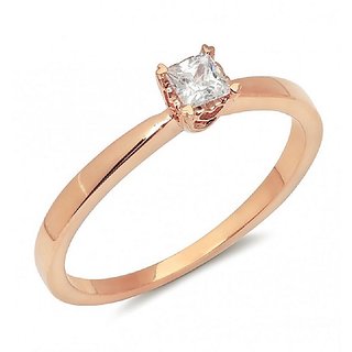                       Certified Diamond Gold Plated Ring Natural & Original American Diamond Gemstone Ring For Unisex-CEYLONMIINE                                              